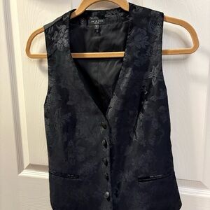 Rag & Bone Black Floral Vest